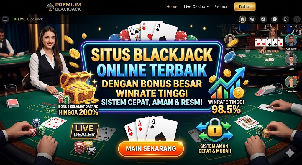 Situs Blackjack Online Terbaik dengan Bonus Besar, Winrate Tinggi, dan Sistem
